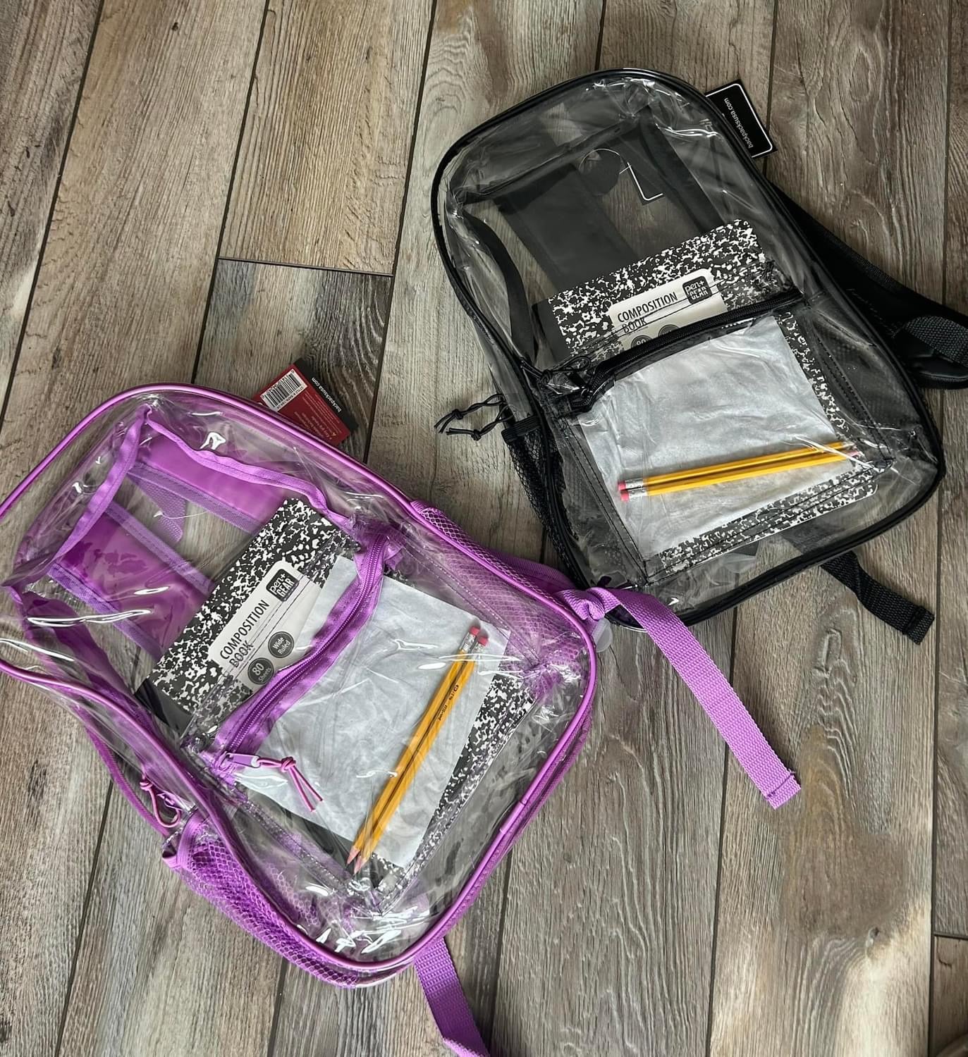 Clear Backpack W/ School Supplies